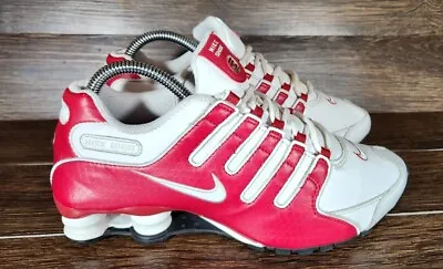 Womens Sz 8 Nike Shox NZ Sneakers White/Valentines Day Red 314561-166 ULTRA RARE • $130