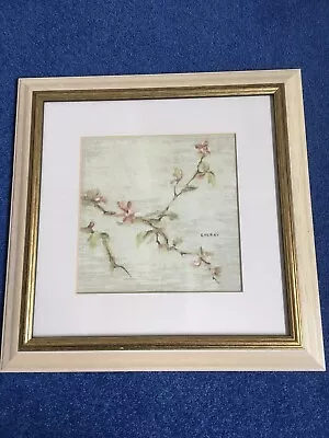 Laura Ashley Print/ Picture In Wooden Frame Cherry Blossom • £18