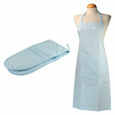 C'est Ca 100% Cotton Skye Apron And Double Oven Glove Set • £6.99