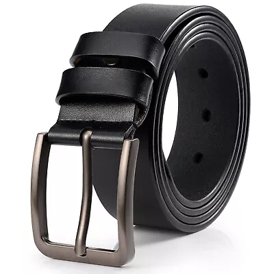 Genuine Leather Men's Belts Removable Buckle Width 1.3  Heavy Duty Belts For Men • $11.99