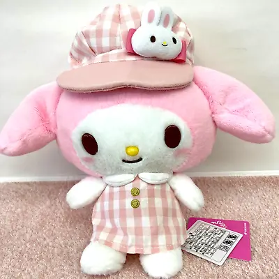 Japan Sanrio My Melody Plush Doll 7.8 Inch Plaid Checkered Dress Hat New Tag • $26.25