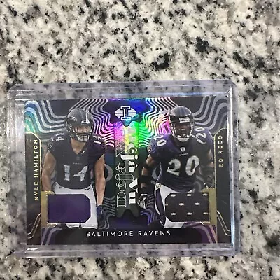 Kyle Hamilton Ed Reed 2022 Panini Illusions Deja Vu Dual Swatch RC #DV-BR Ravens • $20