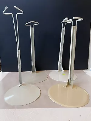 Group Of 4 Large Metal Porcelain Adjustable Doll Display Stands • $22