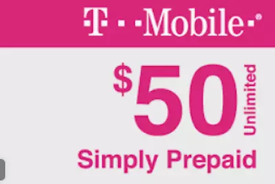 $50 T-Mobile Unlimited 5G  Plan Preloaded Prepaid SIM Card 1st Month Month • $28.45