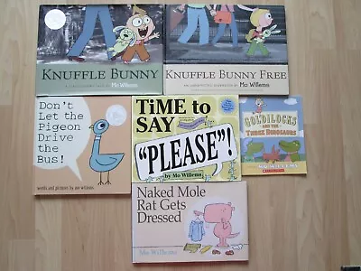 MO WILLEMS LOT 6~Goldilocks~Pigeon Bus~Please~Naked Mole~Knuffle Bunny~FREE~ • $19.98