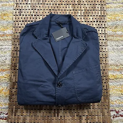 NWT Buck Mason Canvas Chore Jacket Coat Button Down Navy Blue Men’s Large L • $174.95