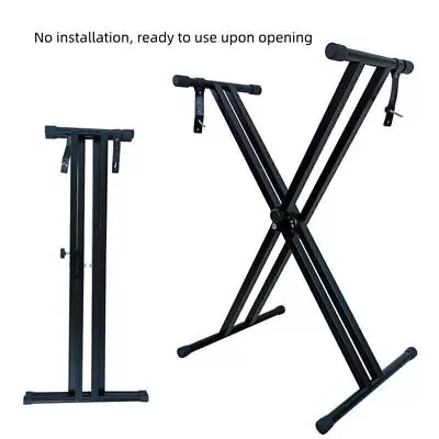 Keyboard Stand Adjustable Heights Folding Double Braced X Style Music Piano • $32.99