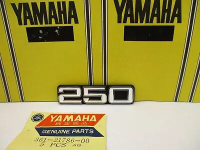 Vintage Yamaha RD250 RD 250 NOS OEM Side Cover Emblem # 361-21786-00 • $49.95