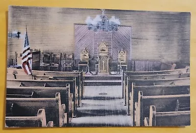 Unused INTERIOR OF UNION CHURCH PLYMOUTH VERMONT POSTCARD M28 Store Published  • $14