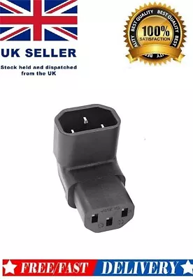 IEC C14 TO C13 POWER ADAPTER 10A PDU PLUG 90 DEGREE  For  LCD TV • £6.95