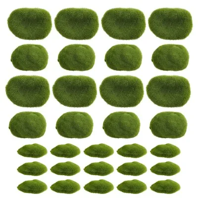 30PCS 3 Size Artificial Moss Rocks Decorative Green Moss Ballsfor Floral7812 • $8.67