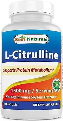 Best Naturals L-Citrulline 1500mg/Serving 90 Capsules • $13.99