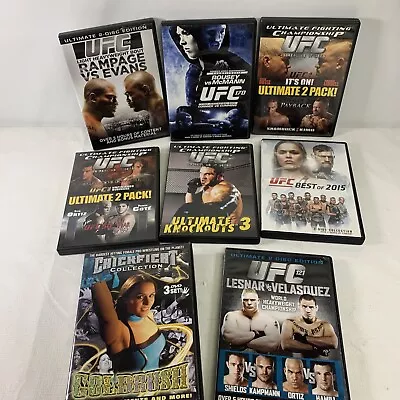 UFC DVD Lot Of 7 + Chickfight Collection. 16 Total Discs. Lesnar Rousey Couture • $24.99