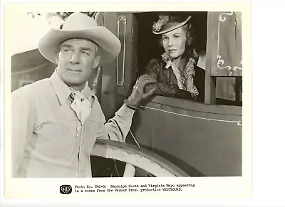 Vintage 8x10 Photo Randolph Scott In Westbound 1959 W  Virginia Mayo • $14.99