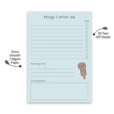 A5 Daily Planner Notepad Note Pad To Do List Organiser Desk Planner Notebook • £7.99