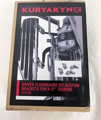 $85 • Buy Kuryakyn 4609 Chrome Driver Floorboard Relocation Brackets Harley FLH/T 17-18
