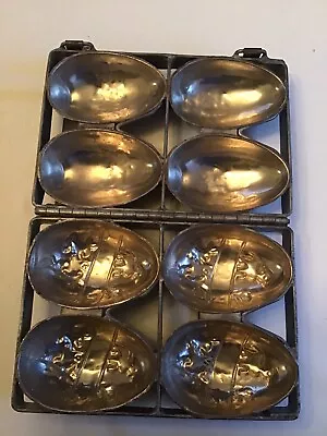 Vintage Hinged Easter Egg  Candy Chocolate Mold Lamb Bunny Chicks Tulips • $80