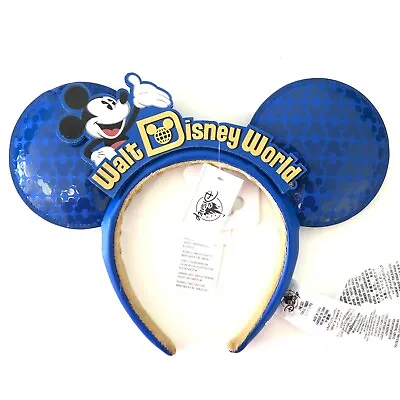 Walt Disney World Making Magic Mickey Icon Blue Headband Ears - NEW • $13.79