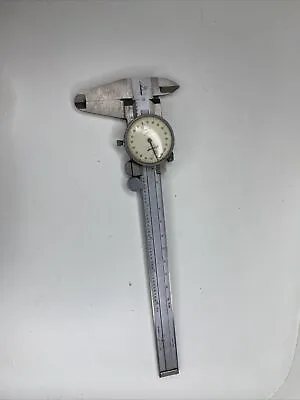Mitutoyo Dial Caliper 0-6 Range .001  Stainless *Works Cracked Window Antique • $50