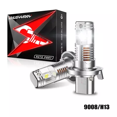 Pair H13 9008 LED Headlight Bulbs Hi/Lo Beam For Mitsubishi Eclipse 2006-2012 • $25.99