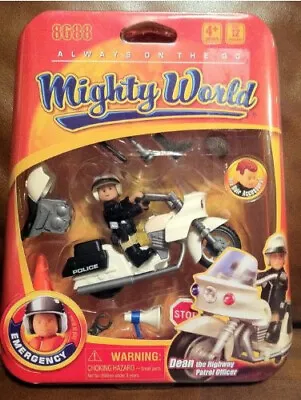 Mighty World Always On The Go Dean The Highway Patrol Officer Emergency Playset  • $5.99