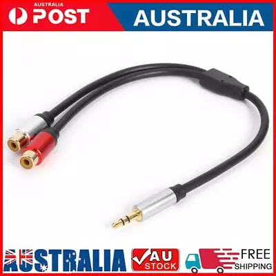 3.5mm 1/8 Inch TRS Stereo Male To Dual RCA Female Audio Adapter Y Splitter Cable • $9.69