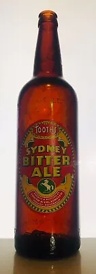 VINTAGE BOTTLE AMBER BROWN BEER  ‘NSW BOTTLE COMPANY’ BOTTLE 26Oz 1930 Label • $24.99