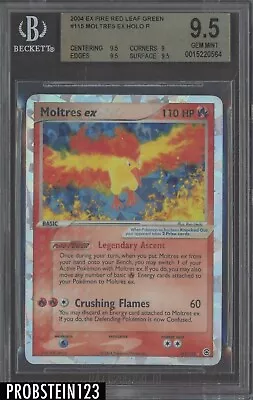 2004 Pokemon Ex Fire Red Leaf Green #115 Moltres Ex - Holo BGS 9.5 • $26