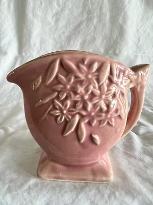 Vintage Nelson McCoy Miniature Pink Flower Holder Pottery Pitcher/Vase. Cute! • $32