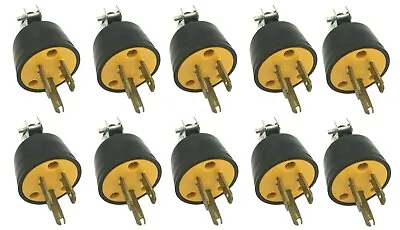 $14.98 • Buy STURGID Pro Heavy Duty Male Electrical Plug 3-Prong 125V 15A - 10 Pack