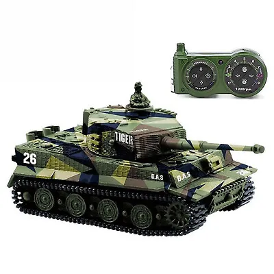 1:72 Radio Remote Control Mini Rc German Tiger I Panzer Tank W/ Sound Toys Gifts • $19.98