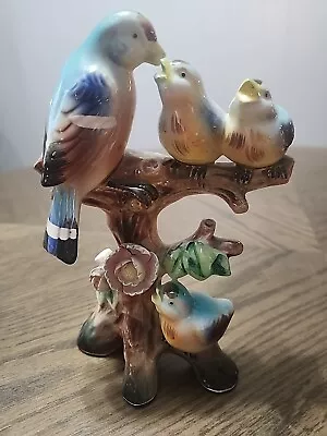 Vintage Porcelain Birds On Branch Figurine Made In Japan • $17.50