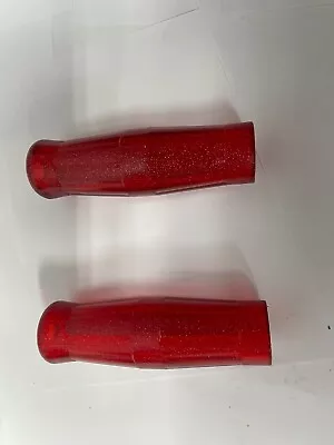 Kawasaki Vintage Style Red Metal Flake Coke Bottle Street Grips 7/8  130MM • $15.99