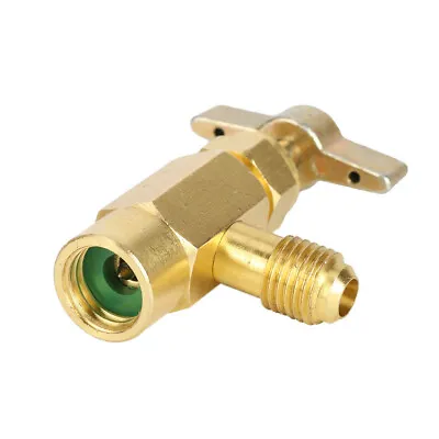 Can Tap Valve R134A 1/4 Freon Hose Self Seal Refrigeration Dispenser Adapter • $9.98