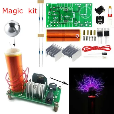 DIY Kit Mini Tesla Coil Plasma Speaker Set Electronic Field Music _IJ • $7.71