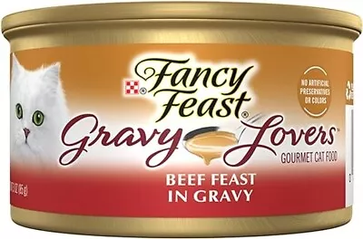 New FANCY FEAST Adult Gravy Lovers Beef Wet Cat Food 24x85g Free Shipping AU • $36.99