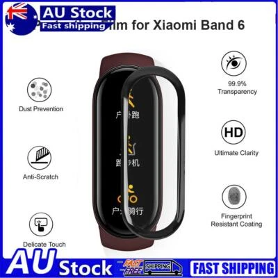 $7.69 • Buy 2x 3D Screen Protective Films For Xiaomi Mi Band 6 Smart Watch Cover Protector