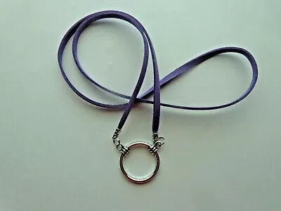 28  Double Sided Purple Leather Suede Eyeglass Holder La Necklace Loop Ring • $5.99