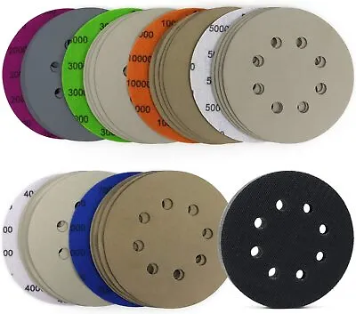 5 Inch 400-10000 Grit Sanding Discs Hook Loop Orbital Sander PaperInterface Pad • $9.49