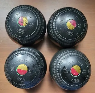 Greenmaster Set Of 4 Lawn Bowls. Black. Size 1 M9795. Heavy Weight.  • £45