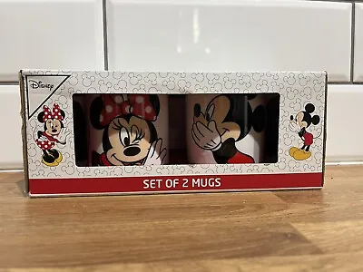 Primark Disney Mickey And Minnie Mouse 2 Mug Set Brand New In Box • £12