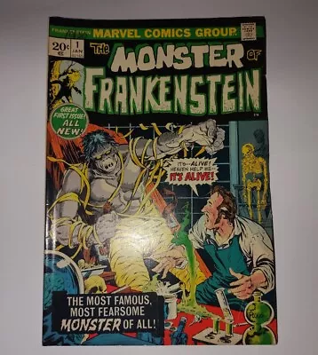 Marvel The Monster Of Frankenstein 1 JAN--1973--FINE  • $60