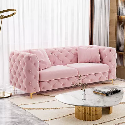 Velvet Sofa 3 Seater Upholstered Fabric Sofa Modern Couch For Living Room 2023 • $599.99