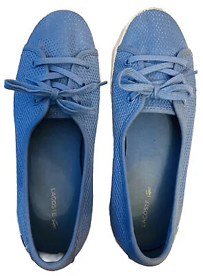 Lacoste Blue Ballet Flats Size 37.5 Sneakers  Shoes Trainers - Preloved/worn • $29