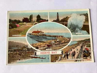 £2 • Buy Kent Herne Bay Mutli View Colour Vintage Postcard 