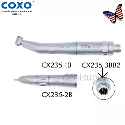 COXO Dental Inner Water Low Speed Handpiece Contra Angle Straight 2HoleAir Motor • $159.59