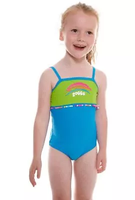 Zoggs Girls Rainbow Classic Back Swimsuit / Swimming Costume ( 5-6  Years ) • £5.99