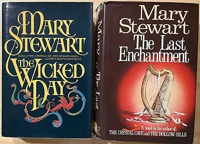 Lot Of 2 Mary Stewart: Wicked Day ~ Last Enchantment ~ (Arthurian Saga) HC • $13.99