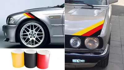 Three Color German FLAG Stripe Hood Decal BMW Motorsport M3 M5 M6 X5 E30 E36 E46 • $25.30