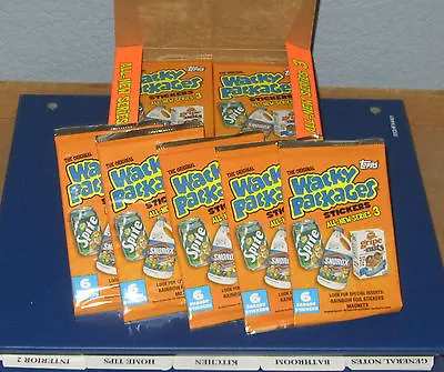 Wacky Packages Ans3 Sealed 5 Unopened Packs In Excellent Condition • $18.95